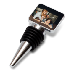 Chrome Bottle Stopper  – Square