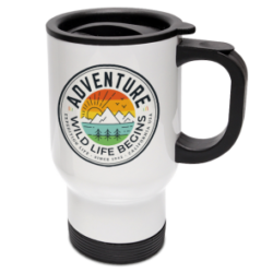White Travel Mug